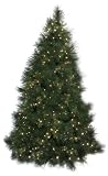 Good Tidings Southern Pine Artificial Prelit Christmas Tree 7-1/2 Feet Tall with 800 Clear Lights