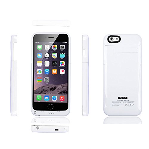 For iPhone 6 Plus Battery Case, Rasse Ultra Slim 4800mAh External Battery Charger Case Power Bank Powerstation Juice Pack for iPhone 6 Plus 5.5