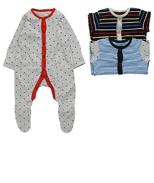Boys Sleepsuits - 3pk