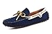 HAPPYSHOP(TM Men's Genuine Leather Polishing Color Slip-on Driving Shoe Loafer Flats
