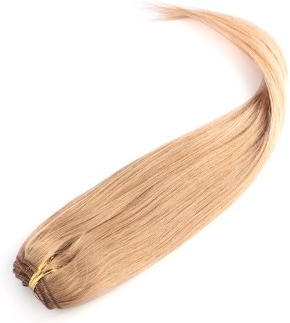 Yesurprise 16" #18 Light Brown Remy 100% Human Hair Straight Weaving Weft Extensions 100g