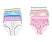 Trimfit Girls' 100% Cotton Tagless Colorful Assorted Panties 10-Pack