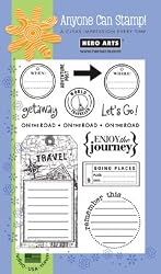 Hero Arts 4x6 Travel Journal Clear Stamp Set