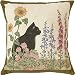 Cat Spring Floral Pillow Throw