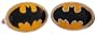Stainless Steel & Enamel Batman Logo Cuff Links