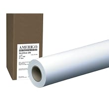 PM Company Perfection Amerigo/Archive 26 Wide Format Ink Jet Rolls, 36 Inches x 150 Feet, 2 Inches Core, White, 1 per Carton (45182)