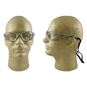 AOSafety Fuel2 Safety Glasses - Metallic Silver Frame - Clear AF Lens by AO Safety
