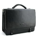 Maxwell Scott - Cartables de luxe pour homme en cuir noir (Battista)