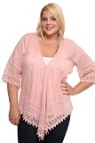 Torrid Plus Size Peach Pleated Crochet-Bottom Top