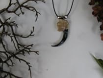 EAGLE CLAW BLACK LEATHER NECKLACE