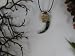 Eagle Claw Black Leather Necklace