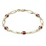 10K Gold Ladybug Bracelet by 