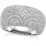 14K White Gold Diamond Bridal Anniversary Band Ring