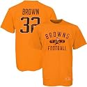 Reebok Gridiron Classic Cleveland Browns #32 Jim Brown Orange Vintage Practice T-shirt