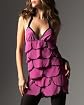 Scalloped Beaded Halter Dress Product Image