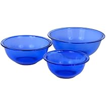 Pyrex Prepware 3-Piece Mixing Bowl Set, Cobalt