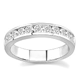 10k White Gold or Yellow Gold Channel-Set Diamond Band (H/I2-I3, 3/4 ct. tw.)