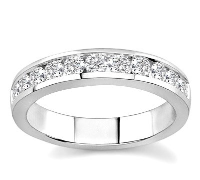 14k White Gold or Yellow Gold Channel-Set Diamond Band (H/I1, 3/4 ct. tw.)