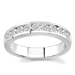 14k White Gold or Yellow Gold Channel-Set Diamond Band (H I1, 3 4 ct. tw.) by