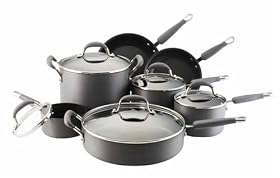 KitchenAid 80419 Gourmet Essentials 12-Piece Nonstick Hard-Anodized Cookware Set