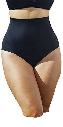 Swim Sexy Women's Plus Size Black High Waist Brief