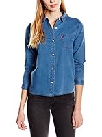 Levi's Camisa Mujer Ls Faye Shirt (Azul)