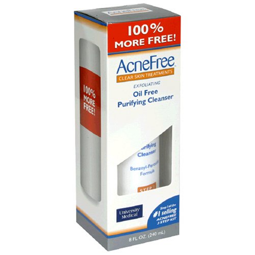 AcneFree Clear Skin Treatments Oil Free Purifying Cleanser, Exfoliating, 8 fl oz (240 ml)... by AcneFree