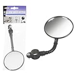 Universal Adjustable Bicycle Rear View Safety Mirror & Reflector