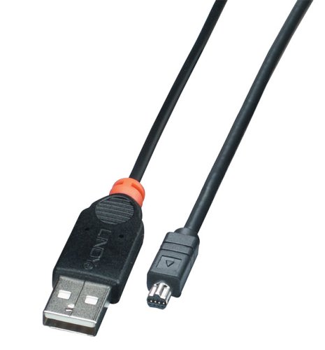 Lindy USB Digital Camera Cable - Data cable - USB - 8 pin mini-USB (M) - 4 pin USB Type A (M) - 6.6 ft