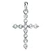 14K White Gold 1/3 ct. Diamond Cross Pendant with Chain