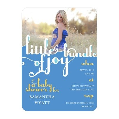 Baby Shower Invitations – Joyous Bundle: Sea Blue Photo Baby Shower Invitations Baby Shower Invitations – Joyous Bundle: Sea Blue Photo Baby Shower Invitations