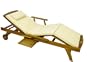 Hochwertige Auflage f�r Sonnenliege mit Kopfkissen creme