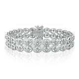 1/2ct Bold 2-Row Diamond Bracelet Crafted in Sterling Silver