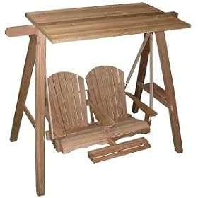 Bear Chair BC855C Cedar Loveseat Swing by 