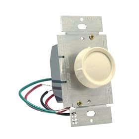 Lutron Electronics D603-PH-IV Incandescent Push On Off 3-Way Rotary Dimmer Switch by Lutron