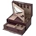 Jewelry : Bordeaux colored leather jewelry box by Wolf Designs