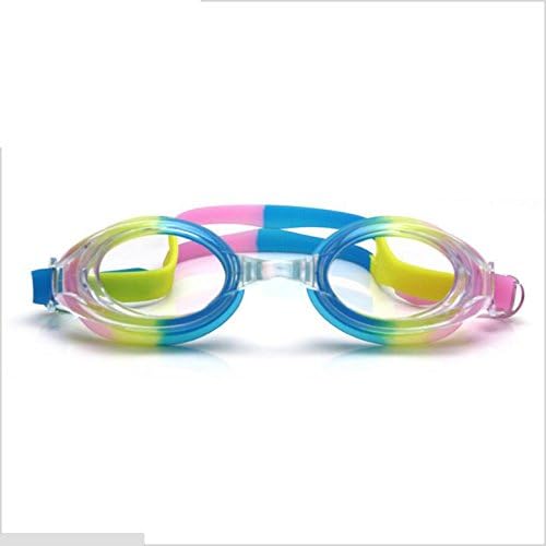 HD flat swimming diving goggles anti-fog glasses unisex waterproof F309A , powder