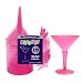 Northwest Enterprises N81029 Brights Plastic 2-Piece Martini Glass, 8-Ounce Capacity, Neon Pink (12 Packs of 10)