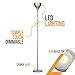 Brightech - SKY Elite LED Torchiere Floor Lamp - Dimmable Super Bright 20-Watt LED - Warm White Color - Silver