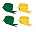 Green and Gold Yellow Crepe Paper Streamers (2 Rolls Each Color), 290 Feet Total, Made in USA
