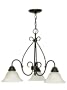 Nuvo 60/378 3 Light Chandelier with Alabaster Glass Shades