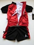 Stylish Spoty Nike Air Jordan T-shirt for Baby 3pcs Set Red/ Black/ White Flight & Jumpman Logo with Shorts;3-6 Month New