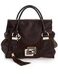 Guess Dream Satchel Brown Vinyl Ladies Handbag