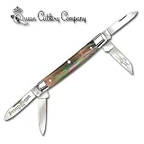 Queen Black Lip MOP Handle 4 Blade Pocket Knife - Mini Congress Series