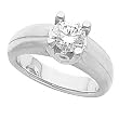 14K White Gold Diamond Engagement Ring - 0.53 Ct.