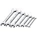 SK 86161 SuperKrome 7 Piece 7-Millimeter to 19-Millimeter Open End Wrench Set