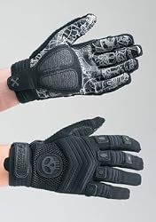 Pryme&reg; Dem Bones Full Finger Gloves Adult Small Black