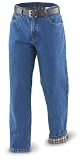 32 Inseam Guide Gear Flannel - lined Jeans Stonewash