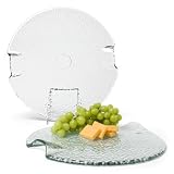 Flat Round Recycled Glass Serving Platter