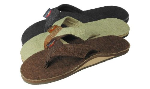Childrens Toyshop  Sporting Goods : Rainbow Mens Hemp Single Layer Sandals